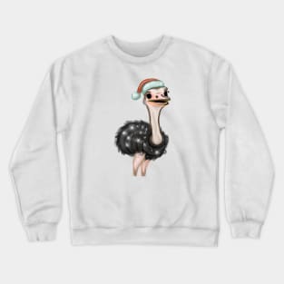 Cute Ostrich Drawing Crewneck Sweatshirt